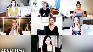 Watch the Cast of Teenage Lesbian Reunite and Masturbate together in a wild lesbian fuckfest!