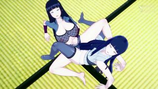 Naruto and Hinata indulge in hot virtual sex with Himawari in Naruto - Hentai