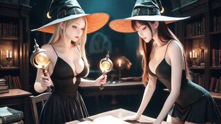 Magic Wands in tribbing action with hot Witches - 1 image