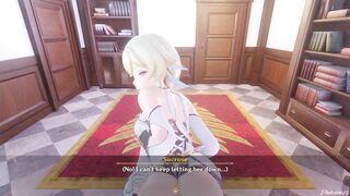 PinkSama and Genshin Impact Sucrose & Lumine in A Night In Mondstadt Part 1 - PinkSama - Animation Hentai