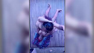 Get ready for some wild lesbian action with Buttababejade and Nakedfitbiz in Black Lesbian Sex Aerial Compilation