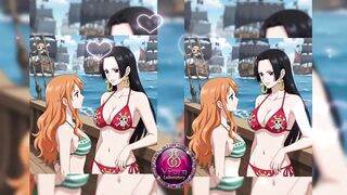 Watch these steamy anime hentai babes kiss and suck each other's huge cocks in 3D!