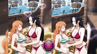 Watch these steamy anime hentai babes kiss and suck each other's huge cocks in 3D!