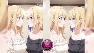 Watch these steamy anime hentai babes kiss and suck each other's huge cocks in 3D!