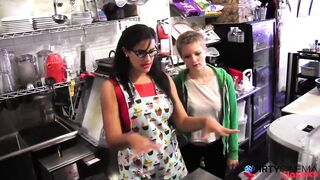 Alani Pi dominates Penny Barber in a baker's aisles
