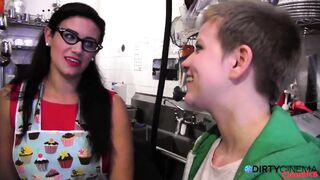 Alani Pi dominates Penny Barber in a baker's aisles