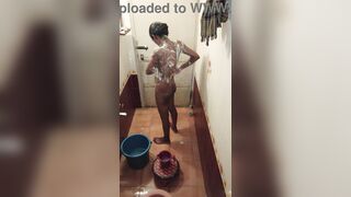 Hot teen girl gets her big boobs and ass drilled in bathroom while kissing and kissing