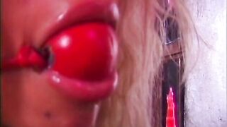 Bitches in latex engage in BDSM in dungeon