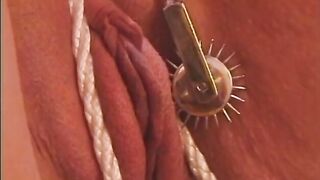 Black girl gets a rope in her pussy and a blade treatment - 3 image