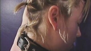 Dominatrix pours hot wax over her blonde slut - 14 image