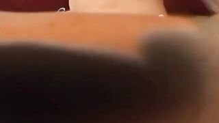 Amazing hot brunette lesbians have sensual fuck on the couch - 4 image