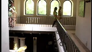 Hot asian girl and hot blonde suck on dildo - 1 image